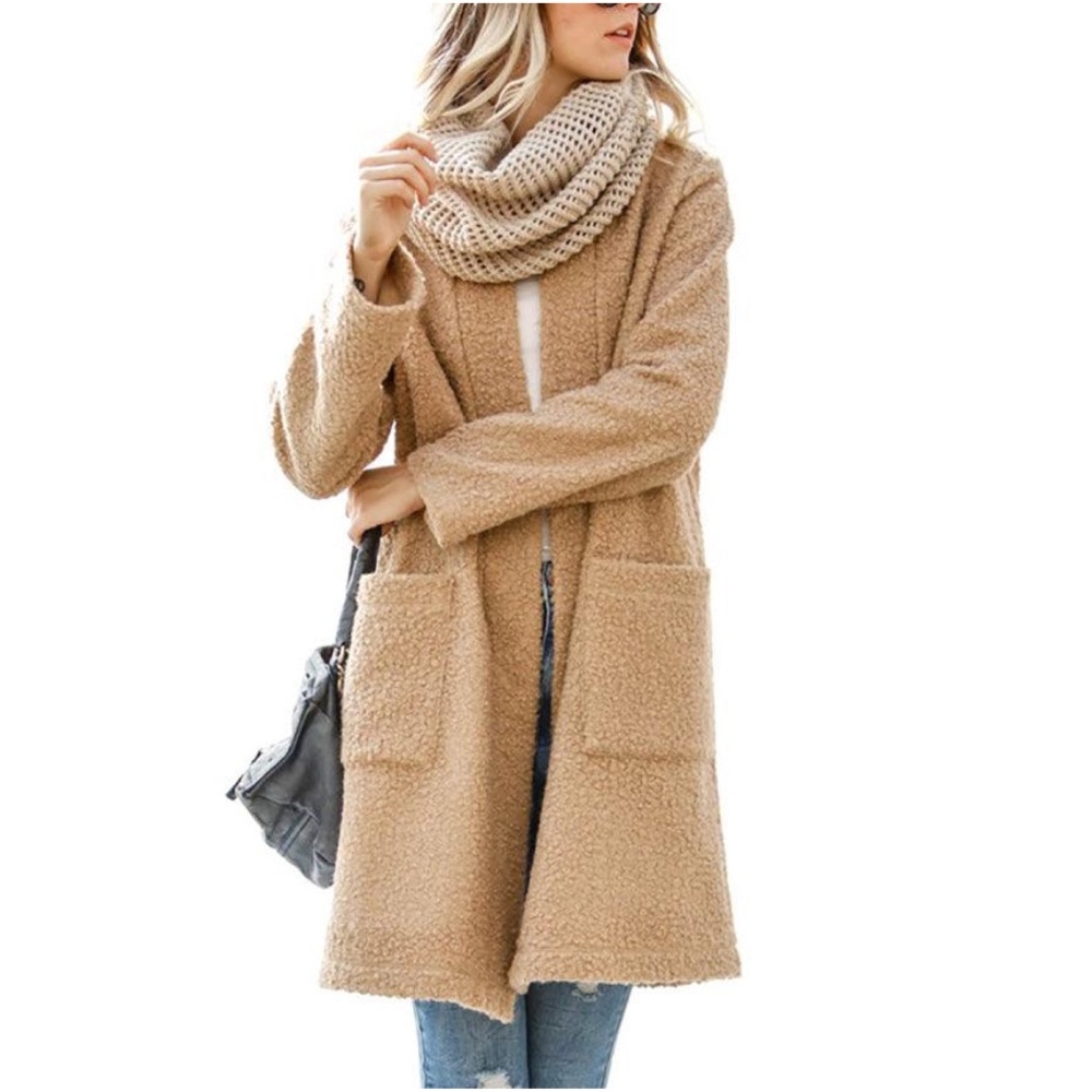 Cozy Open Front Oversized Jacket Coat - Picture 2 of 4